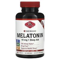 Olympian Labs, Мелатонин, замедленное высвобождение, 10 мг, 120 таблеток