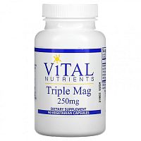 Vital Nutrients, Triple Mag, 250 мг, 90 вегетарианских капсул